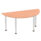 Impulse Semi-Circle Table With Post Leg