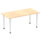 Impulse 1600mm Straight Table With Post Leg