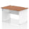 Impulse Panel End Straight Desk Frame With Single One Drawer Fixed Pedestal