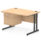 Impulse 1200mm Cantilever Straight Desk With Single Fixed Pedestal