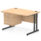 Impulse 1200mm Cantilever Straight Desk With Single Fixed Pedestal