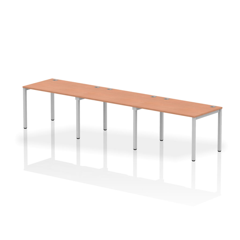 Impulse Single Row Bench Desk – 3 Person