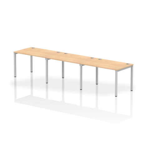 Impulse Single Row Bench Desk – 3 Person