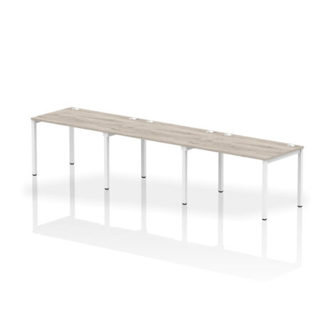 Impulse Single Row Bench Desk – 3 Person