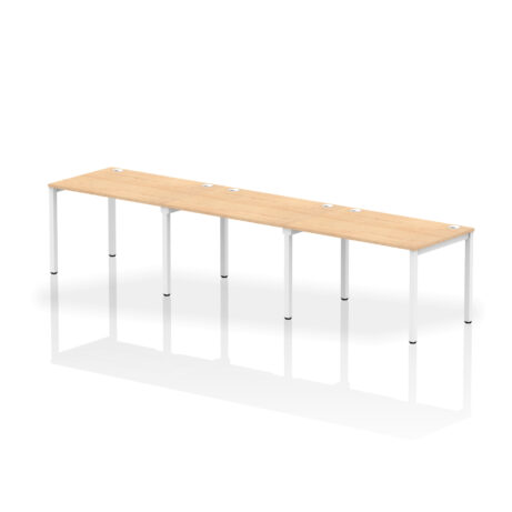 Impulse Single Row Bench Desk – 3 Person