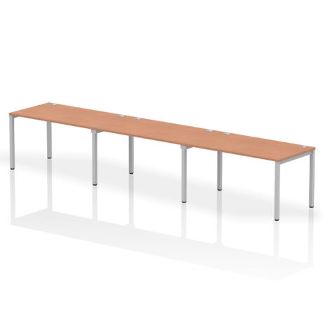 Impulse Single Row Bench Desk – 3 Person