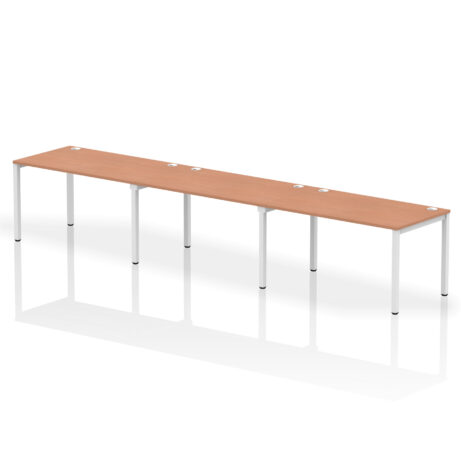 Impulse Single Row Bench Desk – 3 Person