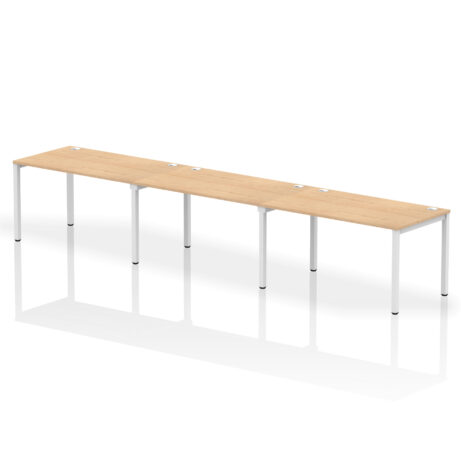 Impulse Single Row Bench Desk – 3 Person