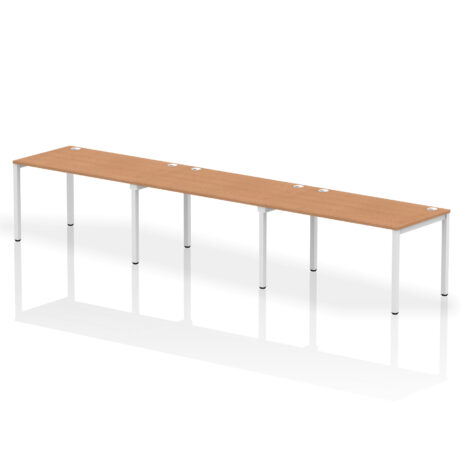 Impulse Single Row Bench Desk – 3 Person