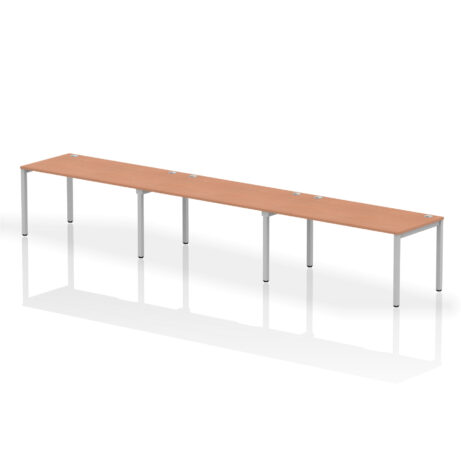 Impulse Single Row Bench Desk – 3 Person
