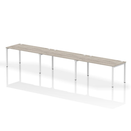 Impulse Single Row Bench Desk – 3 Person