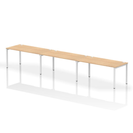 Impulse Single Row Bench Desk – 3 Person