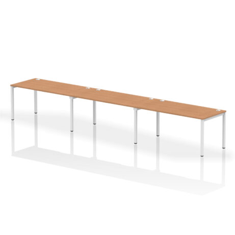 Impulse Single Row Bench Desk – 3 Person