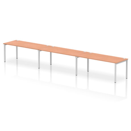 Impulse Single Row Bench Desk – 3 Person