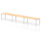 Impulse Single Row Bench Desk – 3 Person