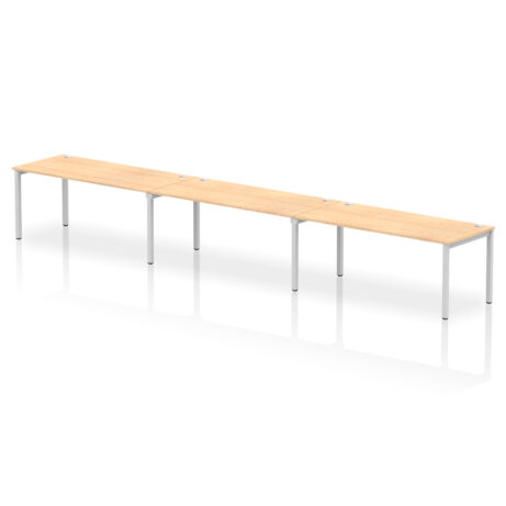 Impulse Single Row Bench Desk – 3 Person