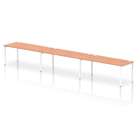 Impulse Single Row Bench Desk – 3 Person