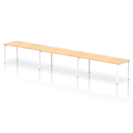 Impulse Single Row Bench Desk – 3 Person
