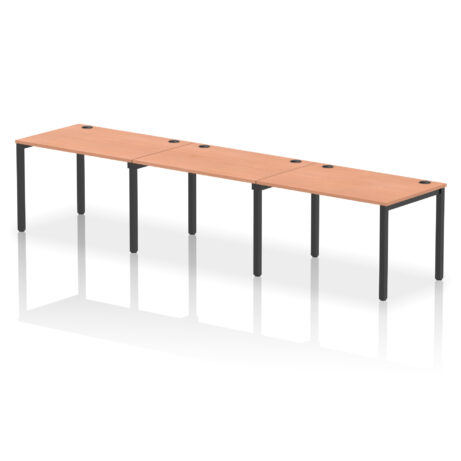 Impulse Single Row Bench Desk – 3 Person