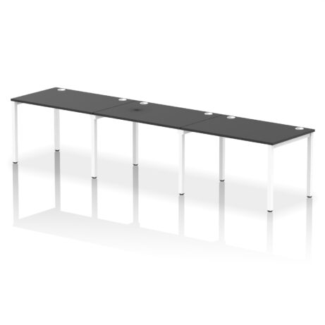 Impulse Single Row Bench Desk – 3 Person