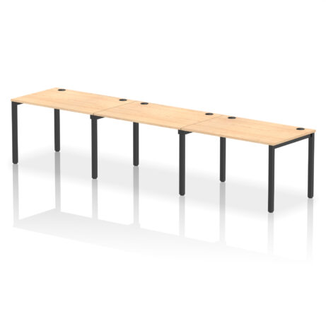 Impulse Single Row Bench Desk – 3 Person