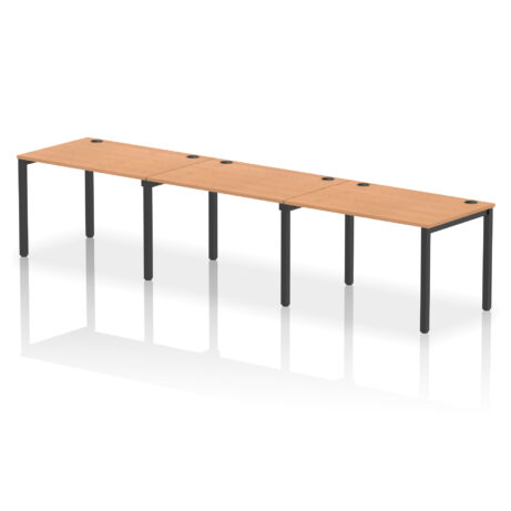 Impulse Single Row Bench Desk – 3 Person