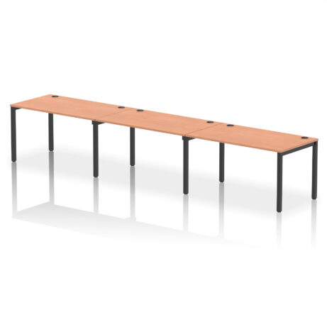 Impulse Single Row Bench Desk – 3 Person