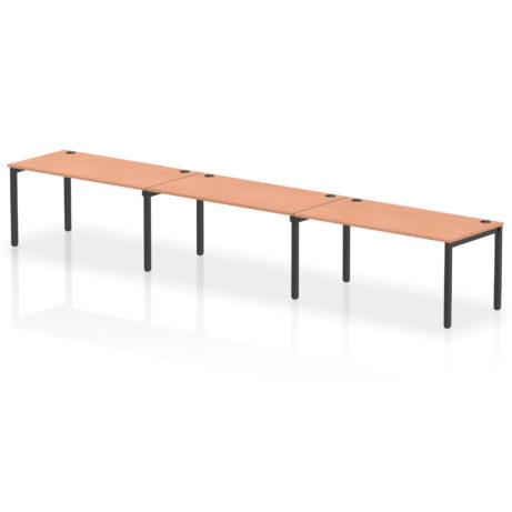Impulse Single Row Bench Desk – 3 Person