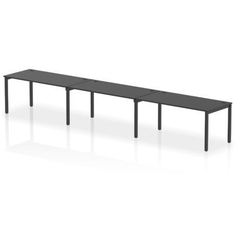 Impulse Single Row Bench Desk – 3 Person