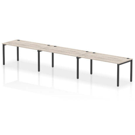 Impulse Single Row Bench Desk – 3 Person