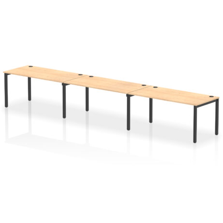 Impulse Single Row Bench Desk – 3 Person