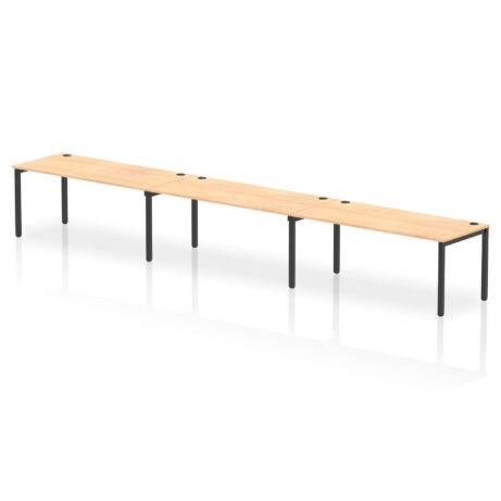 Impulse Single Row Bench Desk – 3 Person
