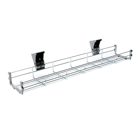 Universal Cable Basket for Impulse/Evolve/Air, 1400mm wide, metal wire construction, chrome finish, with mounting clips.
