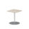 Italia Square Poseur Table Silver Leg