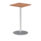 Italia Square Poseur Table Silver Leg