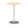 Italia Square Poseur Table Silver Leg