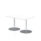 Italia Rectangular Poseur Table Silver Leg