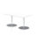 Italia Rectangular Poseur Table Silver Leg