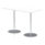 Italia Rectangular Poseur Table Silver Leg