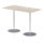Italia Rectangular Poseur Table Silver Leg