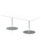 Italia Rectangular Poseur Table Silver Leg