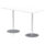 Italia Rectangular Poseur Table Silver Leg