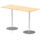 Italia Rectangular Poseur Table Silver Leg