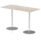 Italia Rectangular Poseur Table Silver Leg