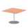 Italia Square Poseur Table Silver Leg