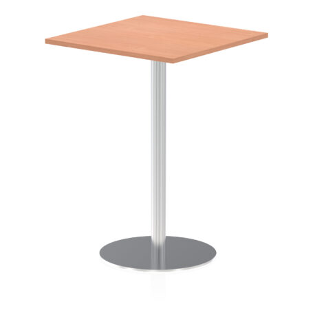 Italia Square Poseur Table Silver Leg