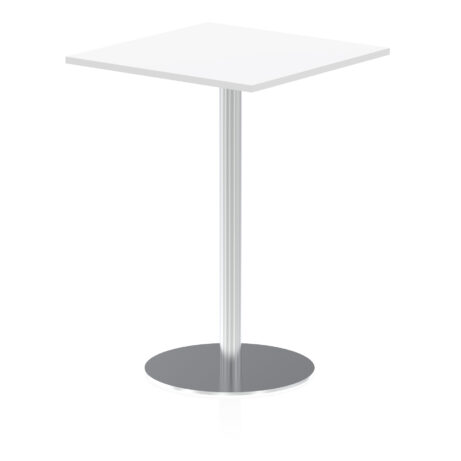 Italia Square Poseur Table Silver Leg