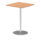 Italia Square Poseur Table Silver Leg