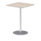 Italia Square Poseur Table Silver Leg
