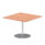 Italia Square Poseur Table Silver Leg